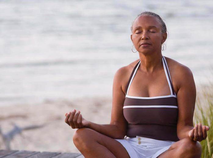 woman meditating