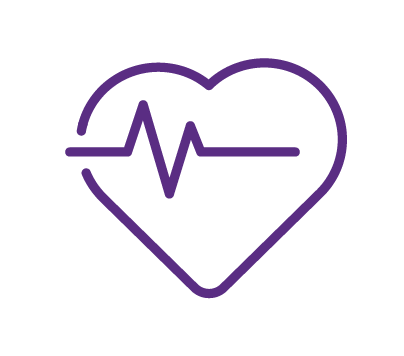 A fast or irregular heartbeat icon