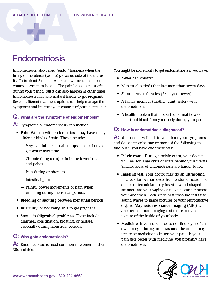 Endometriosis fact sheet